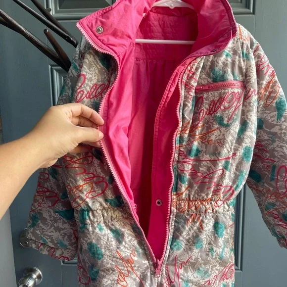Vintage Hot Gear Kids 90s Snowsuit Vibrant Colorblock Pink Ski Winter One-Piece - Picture 5 of 10